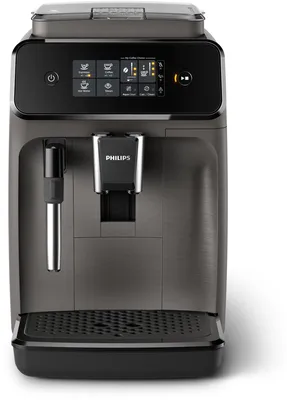 Zdjęcie produktu dla W pełni automatyczny ekspres do kawy Philips na 2 rodzaje kawy, ekspres do kawy espresso, 1,8 l, kawa ziarnista, wbudowany młynek, 1500 W, czarny (filtr wodny nie wchodzi w skład zestawu)
