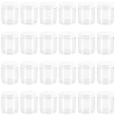 Immagine prodotto di 24 contenitori di plastica trasparente da 250 ml con coperchio