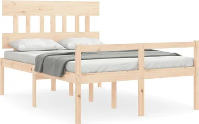 Produktbild von vidaXL Seniorenbett mit Kopfteil 140x190 cm Massivholz