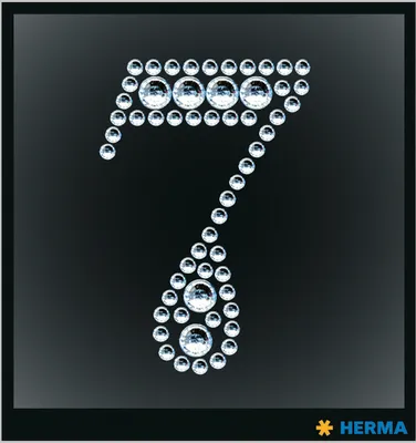 Produktbild von Herma FASHIONLine Crystal Sticker "7";"Herma Crystal Sticker