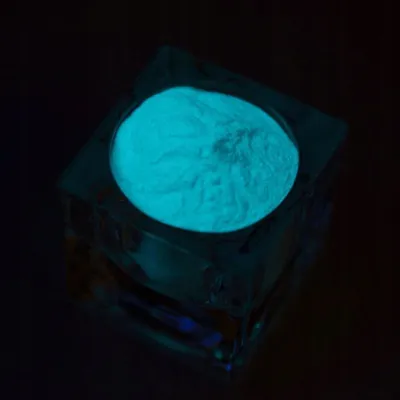Obrázok produktu pre Luminophore Modrý svietiaci prášok, ktorý svieti v tme, 100 g