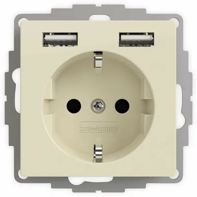 Obrázok produktu pre 2USB inchargePRO USB zásuvka AA 12W 2,4A Lesklá krémová