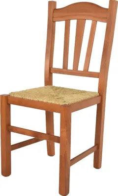 Produktbild von t m c s Tommychairs - Stuhl SILVANA für Küche und Esszimmer, robuste Struktur aus Buchenholz, in der Farbe Kirschholz lackiert und Sitzfläche aus Stroh