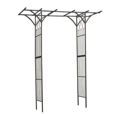 Obrázok produktu pre Prírodný záhradný oblúk kovový 114x66x232 cm čierny