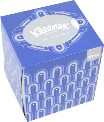 Produktbild von Kleenex Collection Box 56 Kosmetiktücher in praktischer Spenderbox 3-lagig, Farbe:blau