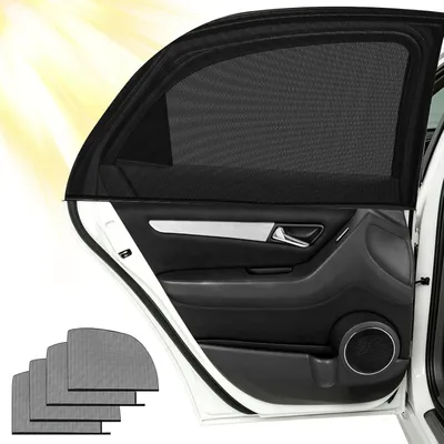 Imagen del producto de Protectores solares para ventanas laterales, juego de 4 unidades, con protección UV, universales, para bebés