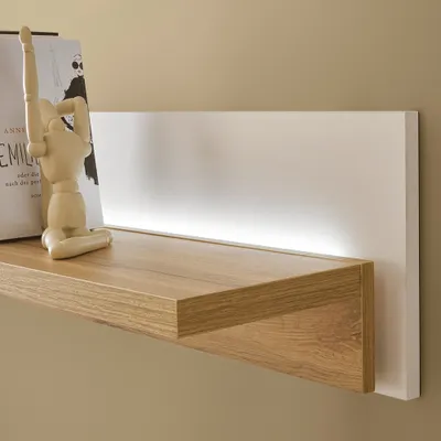 Produktbild von Wandboard 200 cm weiß mit Eiche  LOVENO-61