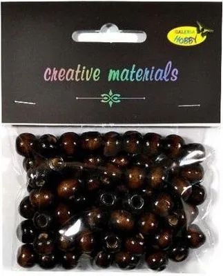 Zdjęcie produktu dla Koraliki drewniane ciemny brąz 10mm 25g