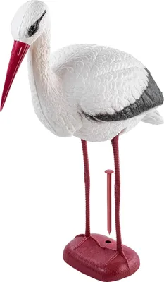 Produktbild von Storch Gartenfigur - Gartenstatue - Stehend - XXL Groß - Kunststoff - Gartendeko