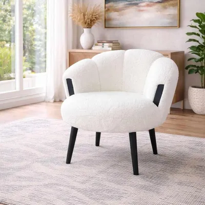 Productafbeelding van Hanah Home, hoogwaardige fauteuil, 100% melamine, wit/zwart, 72x102x65 cm