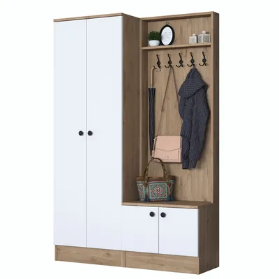 Image de Skye Decor, P6 - M5 - 2423, Armoires, Meuble d'entrée, Blanc, 119,6 x 182,8 x 35,5 cm