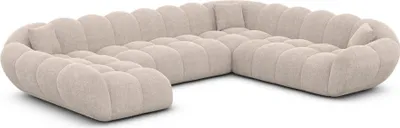 Produktbild von Strukturstoff U-Form XXL Wohnlandschaft Liva Beige Links