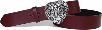 Produktbild von Ledergürtel Damen Echtleder 4 cm, Herz-Schnalle Strass funkelnd, FRONHOFER