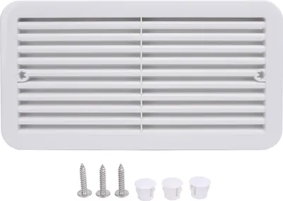 Immagine prodotto di Griglia di ventilazione laterale RV 13.78x7.32in UV -Resistenza Rettangolo -Copertura griglia di ventilazione per veicoli da campeggio Camper Rimorchi