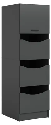 Produktbild von Free Badschrank Für Wäsche 3 Türen, 1 Klappentür Anthrazit.