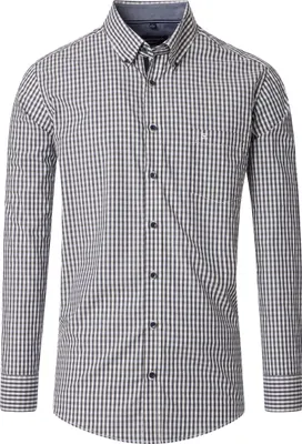 Produktbild von CASAMODA Herren Freizeithemd Langarm Button-Down Casual Grün kariert M