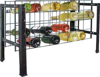 Produktbild von SCHULTE Regalwelt Weinregal für bis zu 32 Flaschen, 43x80x35 cm (HxBxT), schwarz