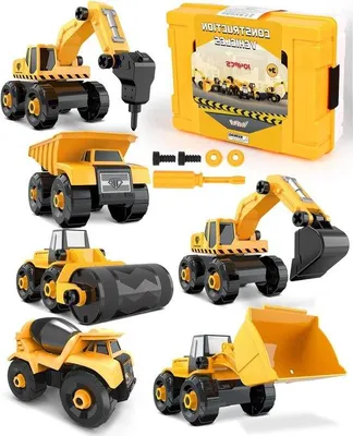 Image de Kit de construction 6 en 1 - Jeu de construction pour enfants - Jouet pour garçons et filles de 3 à 5 ans