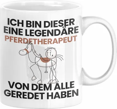 Produktbild von Pferdetherapeut Geschenk Tasse Lustige Geschenkidee Geburtstag für Pferdetherapeut Ich Bin Dieser Legendäre Pferdetherapeut Von Dem Alle Geredet Haben Kaffee-Becher (Weiß)