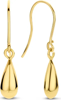 Produktbild von New Bling 9NBG-0447 Gold-Ohrringe - Damen - Paar - Tropfen - 8 x 3 mm - Gesamtlänge 19,6 mm - 14 Karat - Gold
