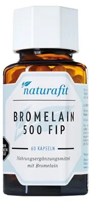 Zdjęcie produktu dla naturafit Bromelain 500 kapsułek FIP, 60 kapsułek