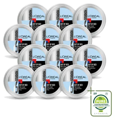 Productafbeelding van 12 x L'Oréal Paris Studio Line Out Of Bed Fibre Cream - 150 ml - Grote verpakking - 12 stuks