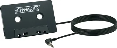 Zdjęcie produktu dla Schwaiger AAC080 531, Adapter kasety audio, 3,5 mm (1/8"), Czarny, Plastik, 0,8 m, 109 mm