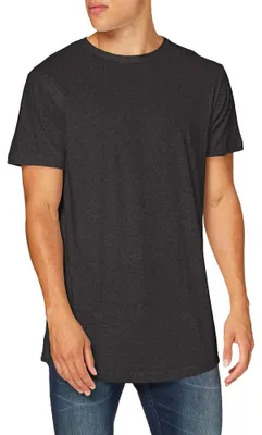 Image de Build Your Brand - T-shirt pour homme, coupe longue et ajustée TN2633 (XS) (charbon)