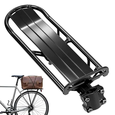 Imagen del producto de Portaequipajes para bicicleta - Aluminio - Tija de sillín 22-32 mm - Negro - Hasta 10 kg