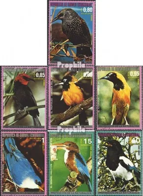 Produktbild von Briefmarken Äquatorialguinea 1976 Mi 1007-1013 (kompl.Ausg.) gestempelt Nordamerikanische Vögel