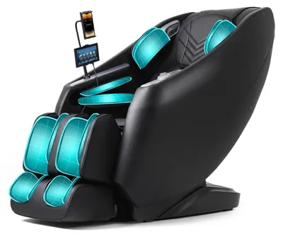 Produktbild von HealthRelife 4D-Massagesessel mit Touchscreen, SL-Schiene, Nullgravitation sowie Waden- und Rückenheizung, Schwarz