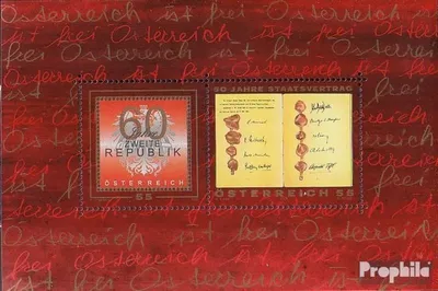 Produktbild von Briefmarken Österreich 2005 Mi Block28 (kompl.Ausg.) postfrisch Staatsvertrag