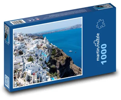 Zdjęcie produktu dla martinpuzzle - Puzzle 1000 elementów - Santorini - Grecja, morze