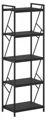 Zdjęcie produktu dla Regał loftowy 5-poziomowy na książki i dekoracje 60 x 40 cm kolor czarny FURNITEX R2