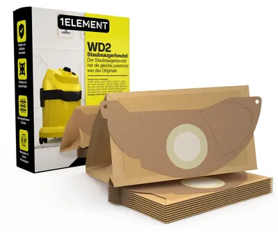 Imagen del producto de 10 bolsas para aspiradora Kärcher WD2 – Bolsas de filtro