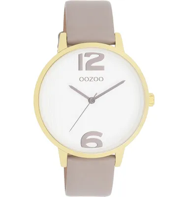 Produktbild von Oozoo Damen Lederarmband Uhr Timepieces taupe braun Analog Quarzuhr UOC11236