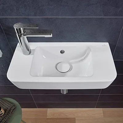 Produktbild von Villeroy & Boch O.novo Handwaschbecken compact 50 x 25 cm mit Überlauf, Hahnloch links