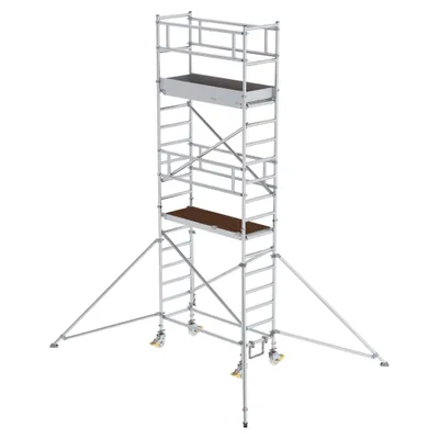 Produktbild von Günzburger Steigtechnik Rollgerüst 0,75 x 1,8 m mit Ausleger Plattformhöhe 4,35 m - 154446