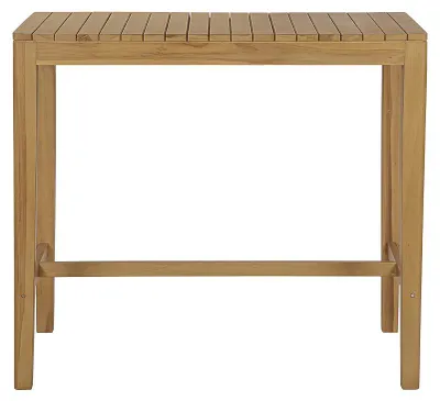 Produktbild von Miliboo - Rechteckiger hoher Gartentisch aus massivem Teakholz L120 cm GILI