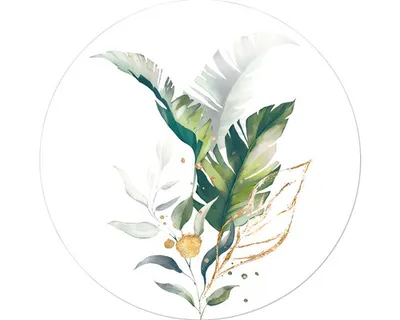 Produktbild von Glasbild Palm Leaves III GLR110 Ø 20 cm