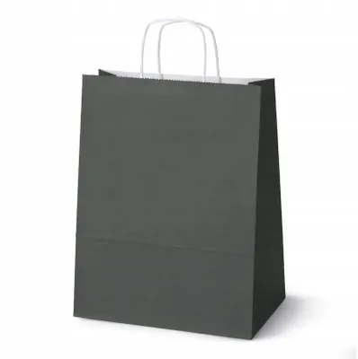 Graue Papiertüten 30x17x42,5 cm – Große Geschenktüten & Einkaufstaschen – 100 Stück