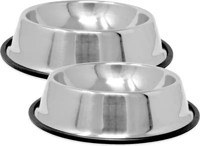 Produktbild von 2x Futternapf für Hunde und Katzen 750ml Ø 26cm Edelstahl Napf Hundenapf Trinknapf Wassernapf Futterstation