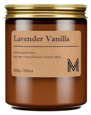 Produktbild von Duftkerze im Glas Lavendel-Vanille 200g Sojawachs 40h Brenndauer Geschenkidee