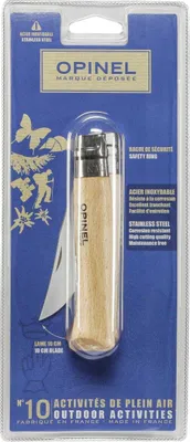 Image de Opinel 001255 Opinel Taschenmesser No. 10 Edelstahlklinge mit Holzgriff