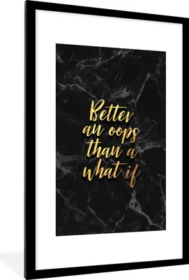 Produktbild von MuchoWow® Gerahmtes Poster Zitate - Motivation - Gold - Marmor 60x90 cm - Poster mit Schwarzem Bilderrahmen Wandposter Rahmen Foto Bilder - Dekoration - Wandposter Wohnzimmer - Hochwertig