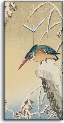 Produktbild von Dekor Leinwand Uhr Wandbilder Geräuschlos 30x60 Malerei Tier Vogel Kunst - weiße Hände