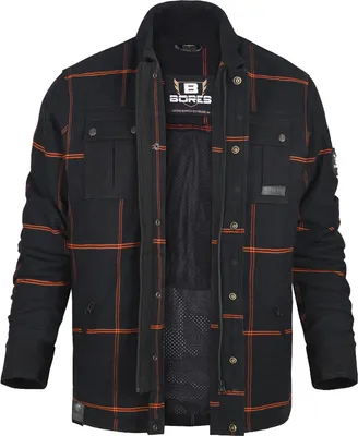 Obrázok produktu pre Bores Lumberjack Premium Plus Bortexx motocyklová bunda, čierna/oranžová, veľkosť 2XL
