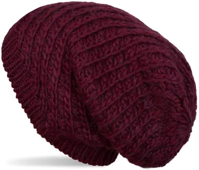 Produktbild von styleBREAKER Uni Strick Beanie Mütze grob gestrickt, Slouch Longbeanie, Grobstick Winter Strickmütze 04024158