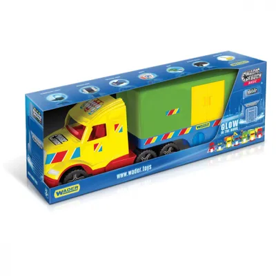 Obrázek produktu pro Základní kontejner Wader Magic Truck 36310 - osvětlená světla, otočná nákladní schránka, boční posuvné dveře a zadní dveře