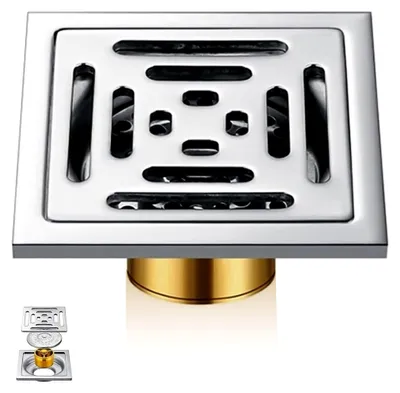 Produktbild von Haarfänger Abflusssieb für Dusche, Edelstahl Haarsieb für Waschbecken, Abflusssieb für Badewanne, Bodenablauf für Badezimmer, Badewanne und Küche (100mm * 100mm)